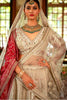 Cream luxurious Silk Embroidered Semi-Stitched Bridle Lehenga