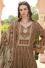 Brown Spun Mughal-Inspired Paisley Printed Unstitched Suits Material