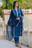 Dark Teal Color Cotton Suit