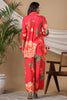 Fuchsia Pink Color Muslin Printed Co-Ord Set