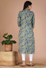 Olive Green Color Cotton Floral Printed Kurti