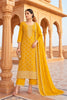 Yellow Crepe Silk Zari Woven And Embroidered Unstiched Suit Material