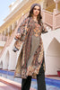 Beige & Black Spun Mughal-Inspired Paisley Printed Unstitched Suits Material