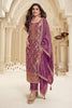 Purple Color Tissue Silk Zari Woven Suit