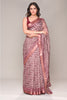 Cream & Rust Color Cotton Silk Printed Saree