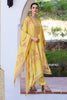 Pale Yellow Color Muslin Neck Embroidered & Floral Printed Suit
