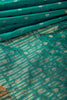 Teal Blue Color Silk Resham & Zari Woven Saree