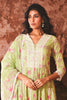 Pista Green Color Cotton Floral Printed and Resham Embroidered AnarkalI Suit