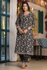 Black Color Cotton Printed Suit
