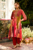 Maroon Crepe Silk Printed Kurta Set