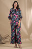 Black Colour Muslin Printed Co-Ord Set