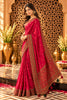 Rani Woven And Embroidered Crepe Saree