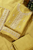 Mindaro Green Chanderi Silk Resham Embroidered Unstitched Suit Material