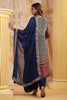 Blue Color Crepe Embroidered and Printed Suit