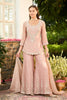 Light Peach Embroidered Suit With Emboirdered Gharara