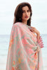 Pink Color Floral Printed Organza Tissue Suit