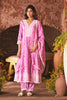 Cadillac Pink Color Cotton Floral Printed and Resham Embroidered AnarkalI Suit