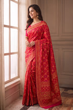 Rani Khaddi Georgette Woven Saree