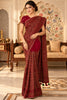Maroon Heavy Embroidered Georgette Saree