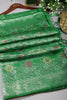Greenish Turquoise Color South Soft Silk Woven Saree