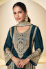 Crepe Silk Zari And Sequins Embroidered Suit Set