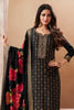 Black Zari Woven & Embroidered Silk Suit
