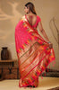 Strawberry Color Cotton Silk Woven Saree