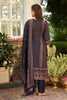 Navy Muslin Printed Straight Suit