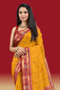 Mustard Colour Maheshwari Cotton Woven Saree