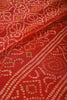 Red Colour Chiffon Bandhani Printed Saree