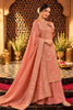 Pink Tissue Sequins Embroidered Unstitched Suit Material