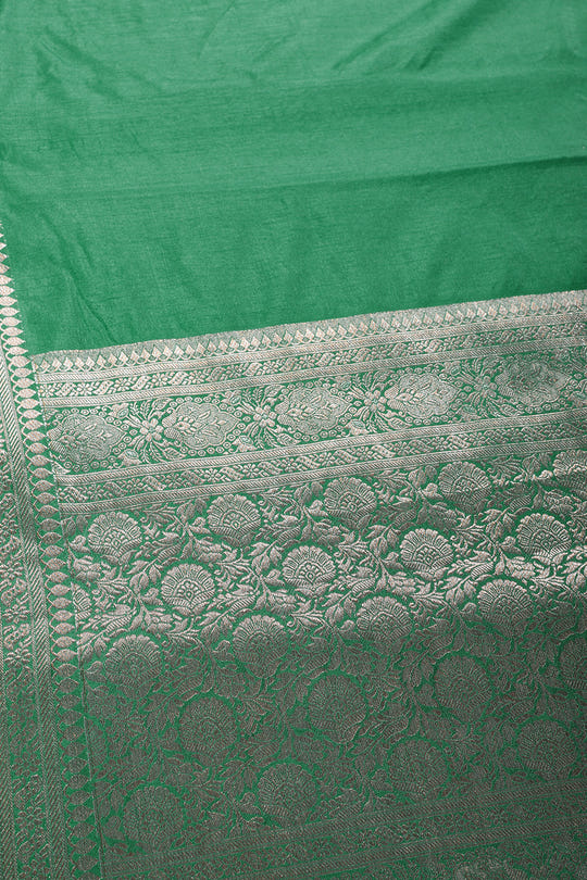 Solid Colour Silk Woven Sarees