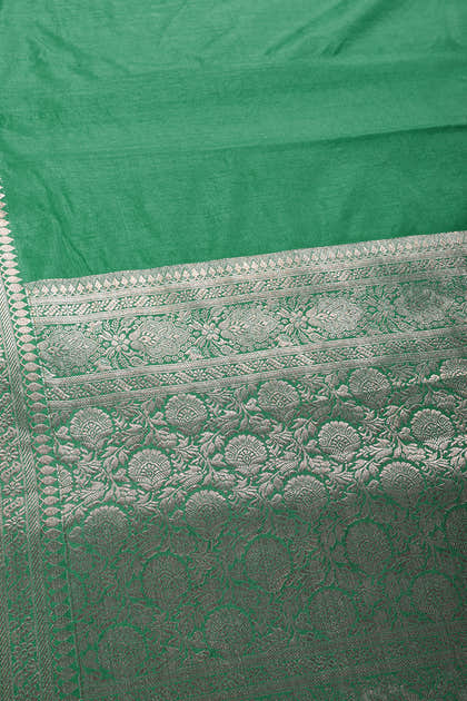 Solid Colour Silk Woven Sarees
