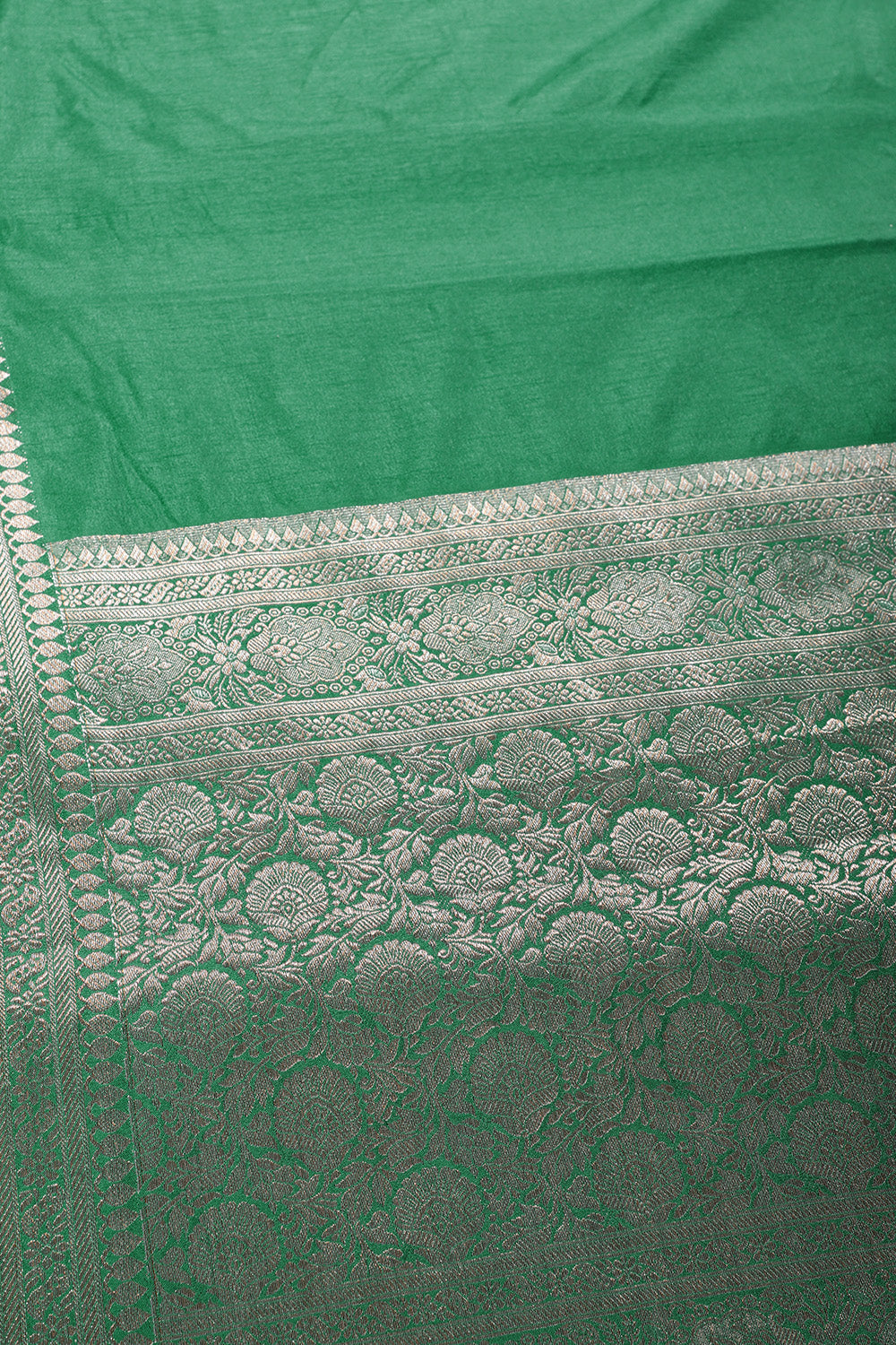 Solid Colour Silk Woven Sarees