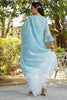 Powder Blue Color Chanderi Silk Resham Embroidered Suit