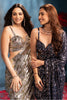Navy Georgette Sequins Embroidered Saree