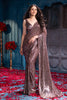 Brown Sequins Embroidered Georgette Saree