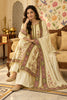 Cream Crepe Silk Printed And Handwork Suit
