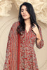 Maroon Cotton Printed Anarkali Suit Set
