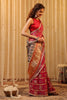 Magenta Pink Pure Gharchola Gajji Silk Printed And Embroidered Saree