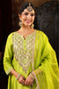 Parrot Green Color Silk Gota Patti Embroidered Anarkali Suit