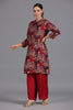 Maroon Color Muslin Floral Printed Kurta Set