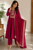Maroon Crepe Silk Zari and Sequins Embroidered Anarkali Suit