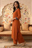 Rust Solid Color Cotton Kurta Set