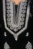 Black Color Organza Resham Embroidered Suit