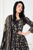 Dark Purple Cotton Floral Printed Anarkali Suit Set
