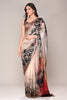 Beige Color Jacquard Silk Printed Saree