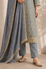 Grey Woven And Embroidered Silk Suit