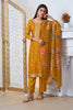 Mustard Silk Zari Woven Suit Set