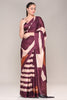 Dark Scarlet Color Jacquard Silk Printed Saree